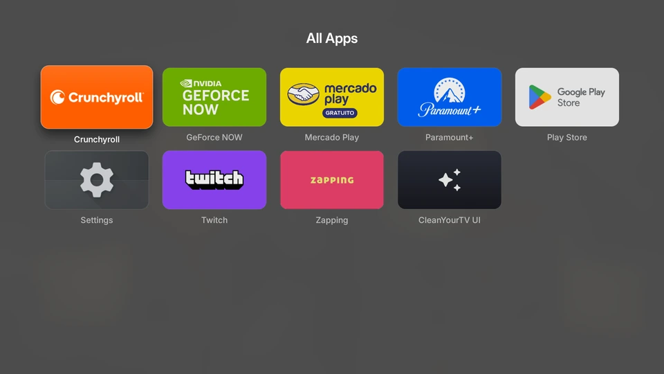 After: the list of all apps showing only what the person uses